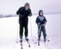 Февраль 1991 г. с сыном Сергеем на Онежском озере